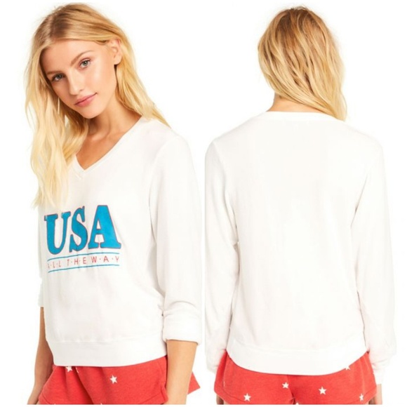 Wildfox Tops - WILDFOX All the Way Baggy Beach Pullover